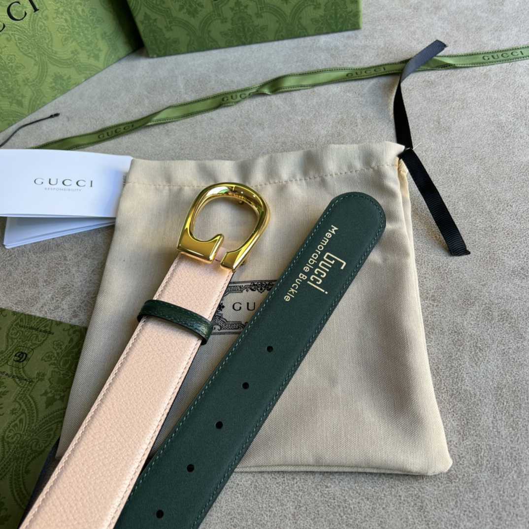 Zweifarbiger Gucci-Gürtel mit G-Schnalle - EUR FASHION