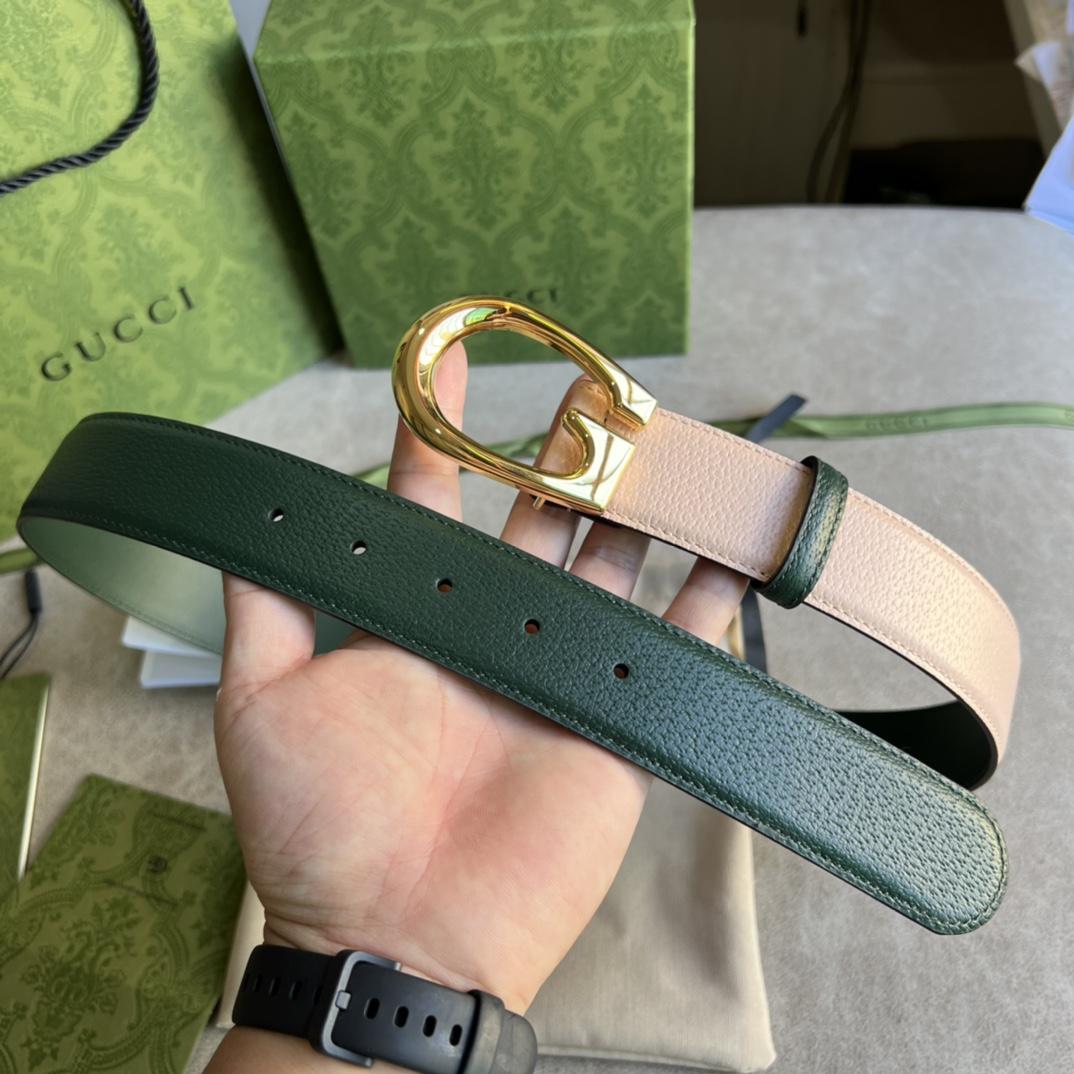 Zweifarbiger Gucci-Gürtel mit G-Schnalle - EUR FASHION