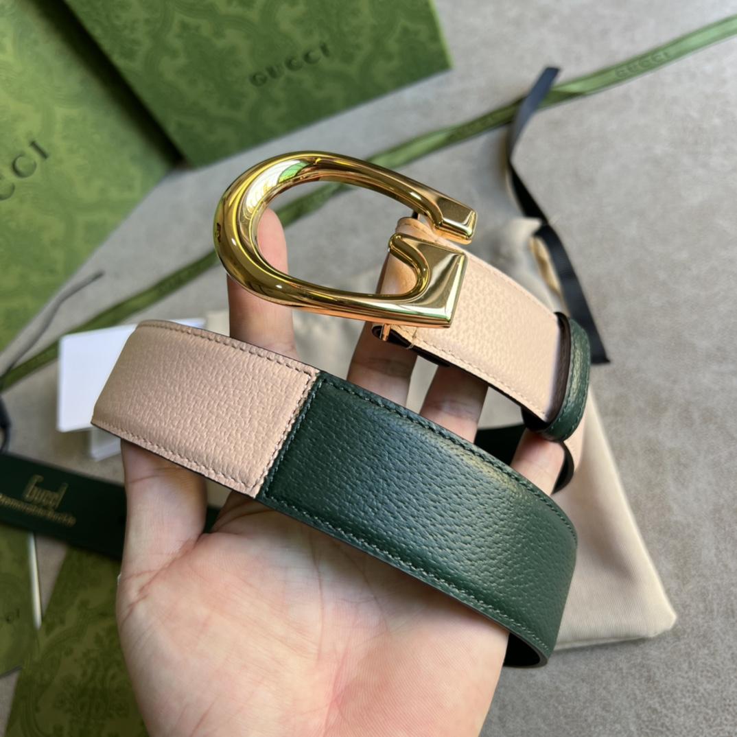 Zweifarbiger Gucci-Gürtel mit G-Schnalle - EUR FASHION