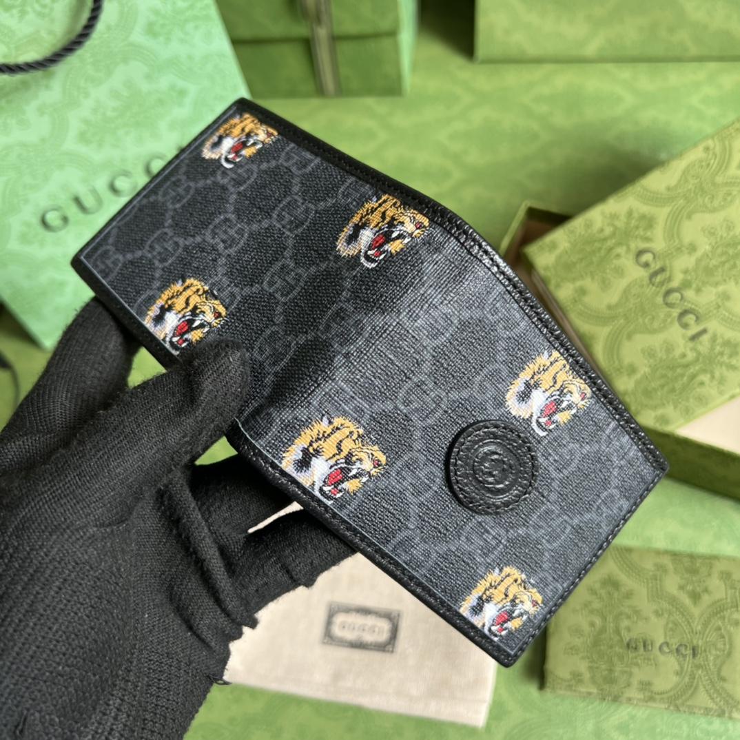 Gucci-Geldbörse mit Tiger-Print (11–8,5–3 cm) - EUR FASHION