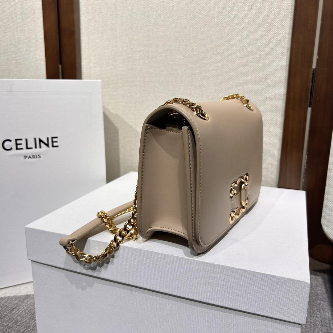 Celine Medium Bag Triomphe Frame aus glänzendem Kalbsleder - EUR FASHION