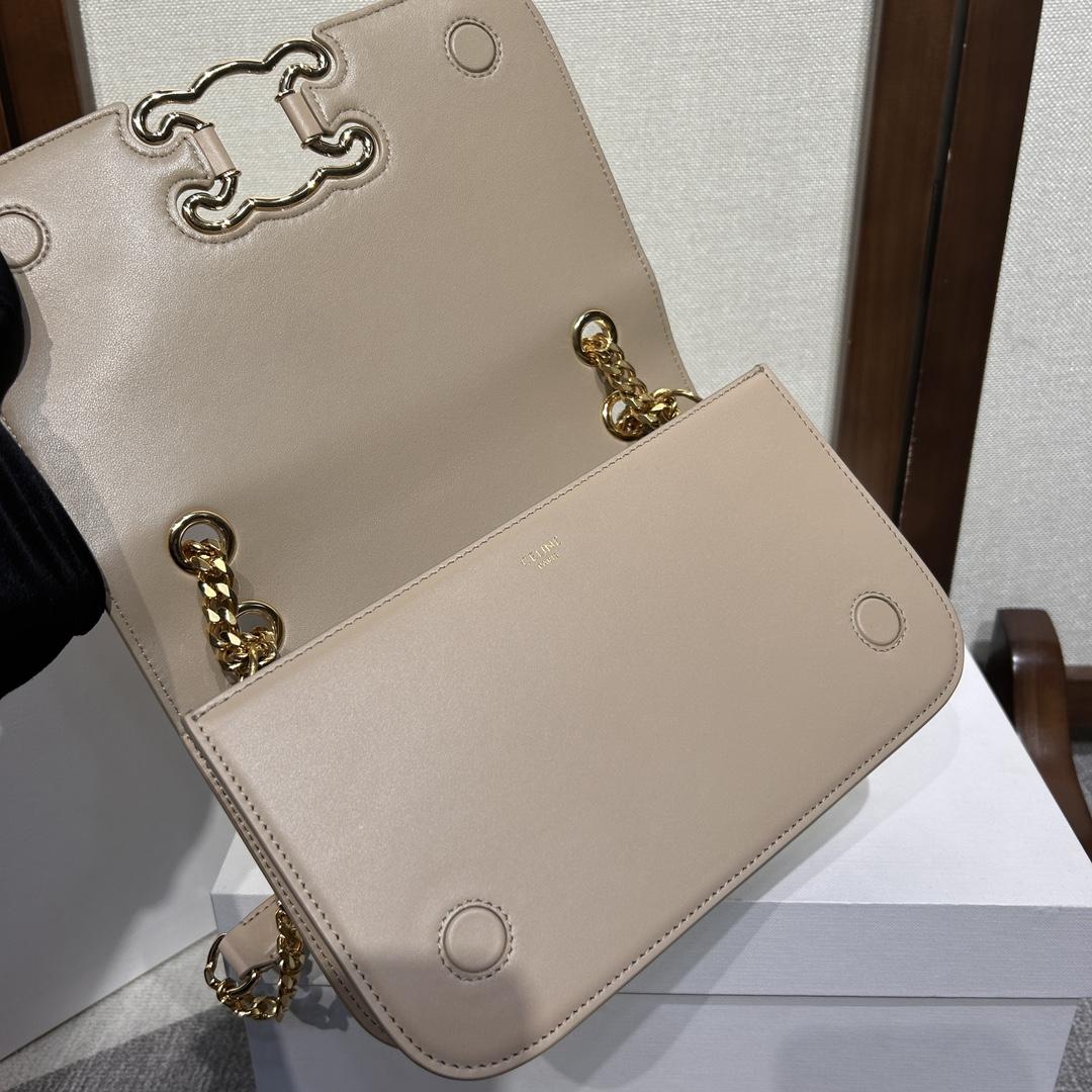 Celine Medium Bag Triomphe Frame aus glänzendem Kalbsleder - EUR FASHION