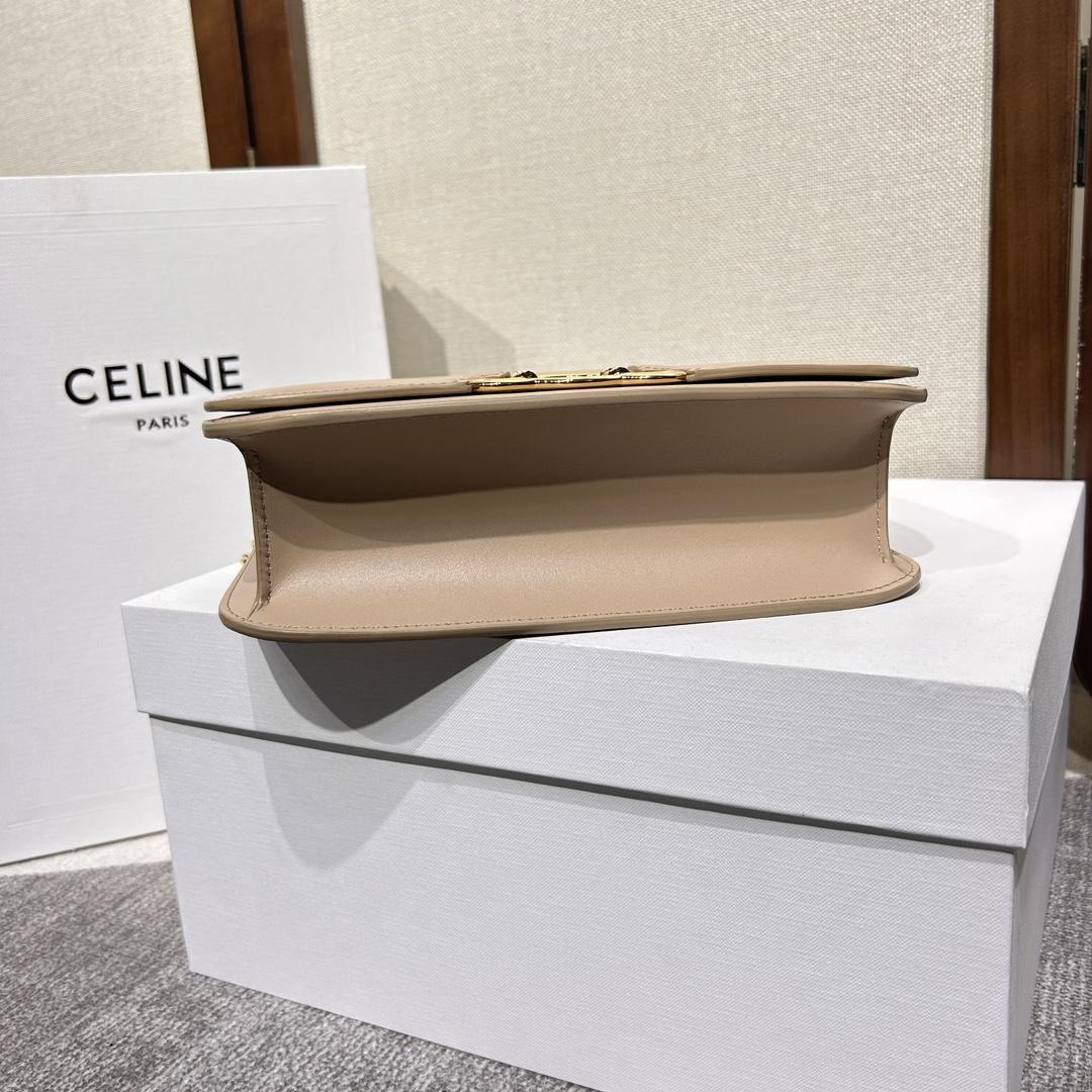 Celine Medium Bag Triomphe Frame aus glänzendem Kalbsleder - EUR FASHION