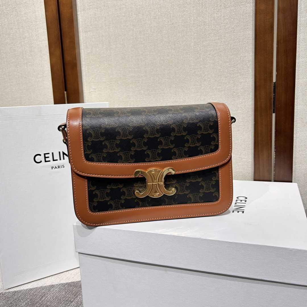 Celine Classique Triomphe-Tasche aus Triomphe-Canvas und Kalbsleder - EUR FASHION