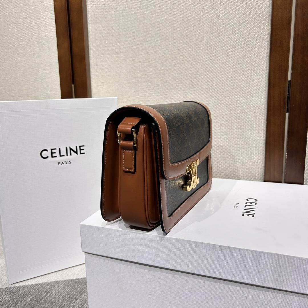 Celine Classique Triomphe-Tasche aus Triomphe-Canvas und Kalbsleder - EUR FASHION