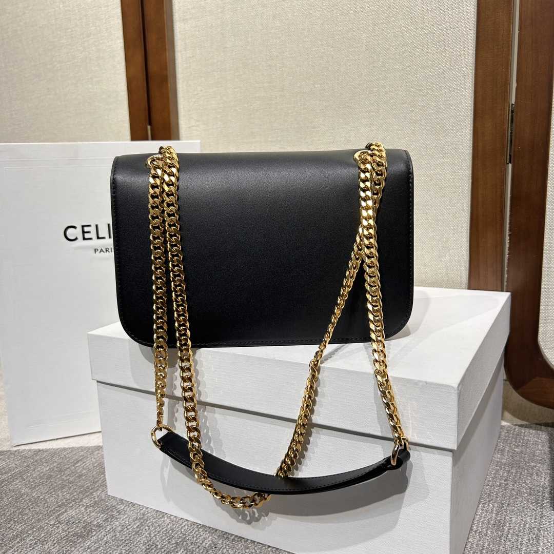 Celine Medium Bag Triomphe Frame aus glänzendem Kalbsleder - EUR FASHION