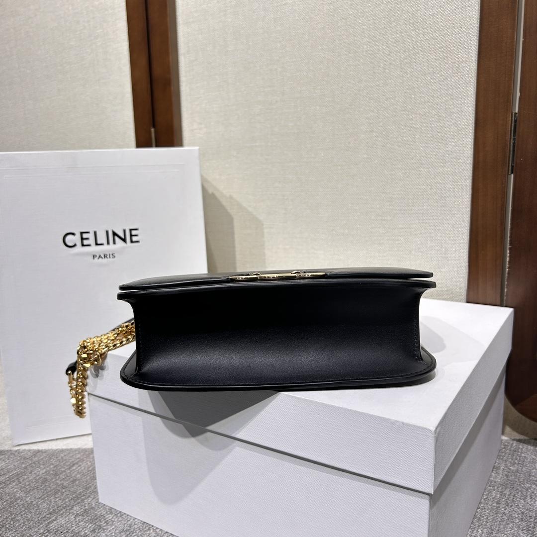 Celine Medium Bag Triomphe Frame aus glänzendem Kalbsleder - EUR FASHION