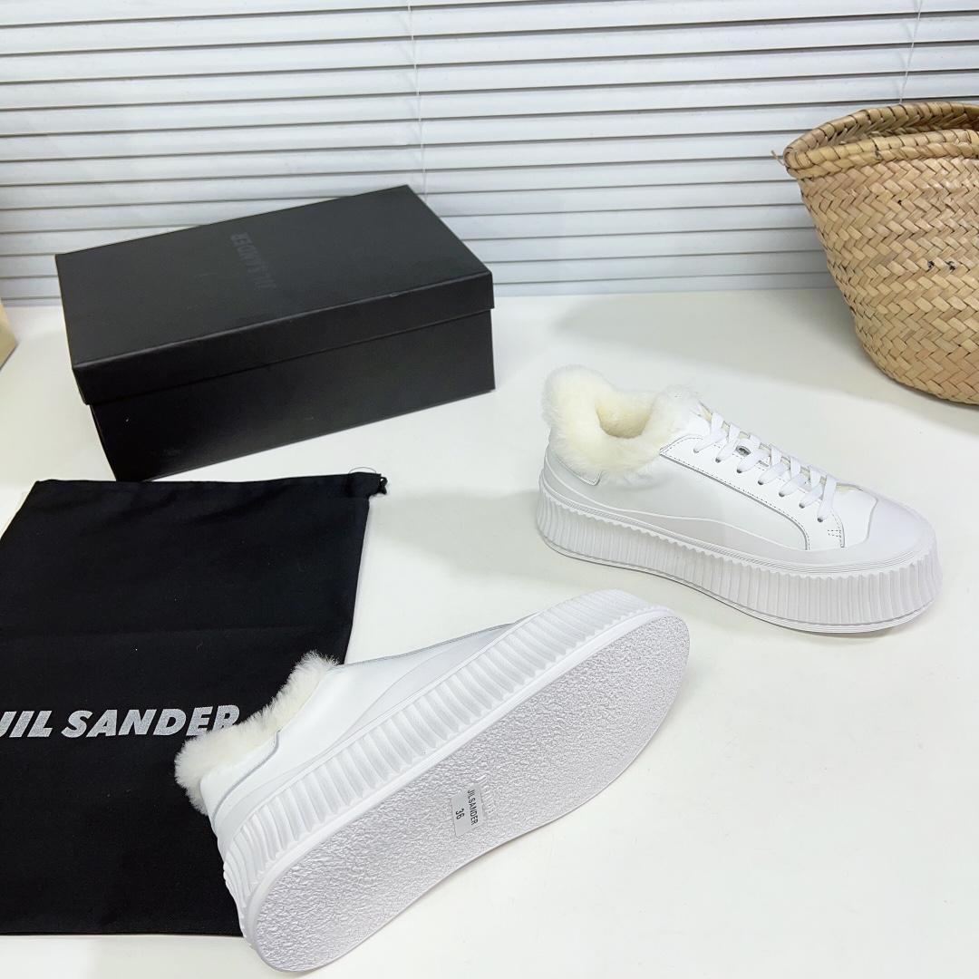 JIl Sander Ledersneaker mit vulkanisierter Gummisohle - EUR FASHION