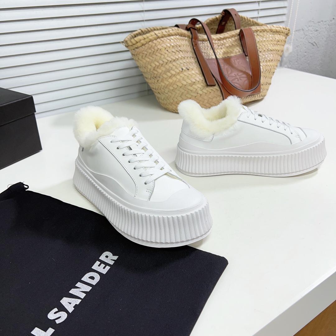 JIl Sander Ledersneaker mit vulkanisierter Gummisohle - EUR FASHION