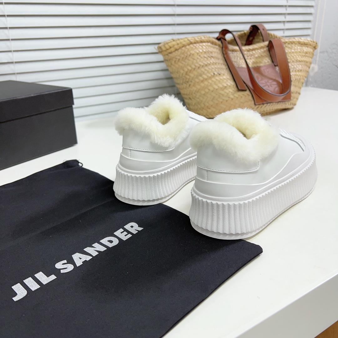 JIl Sander Ledersneaker mit vulkanisierter Gummisohle - EUR FASHION