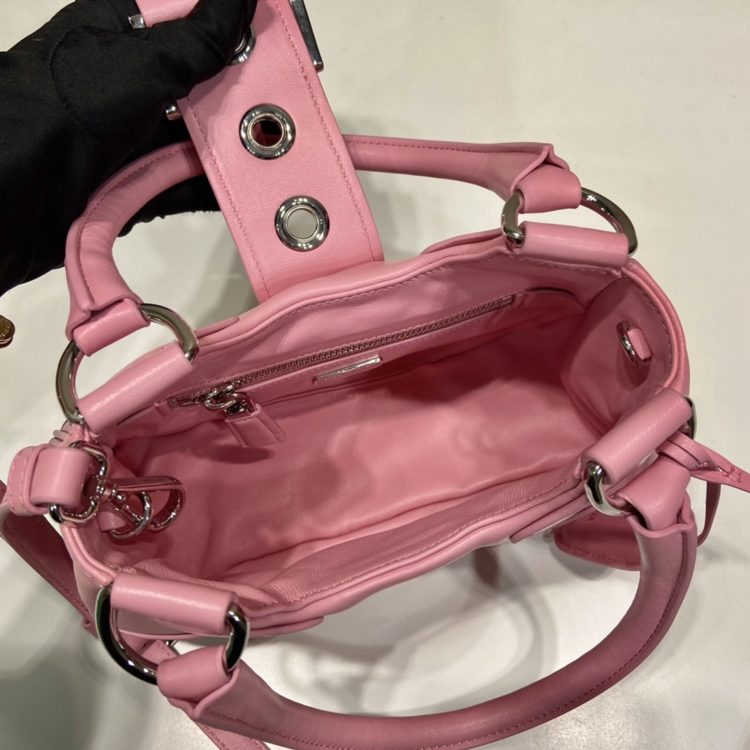 Prada Moon Re-Nylon- und Ledertasche (22,5–16–7,5 cm) - EUR FASHION
