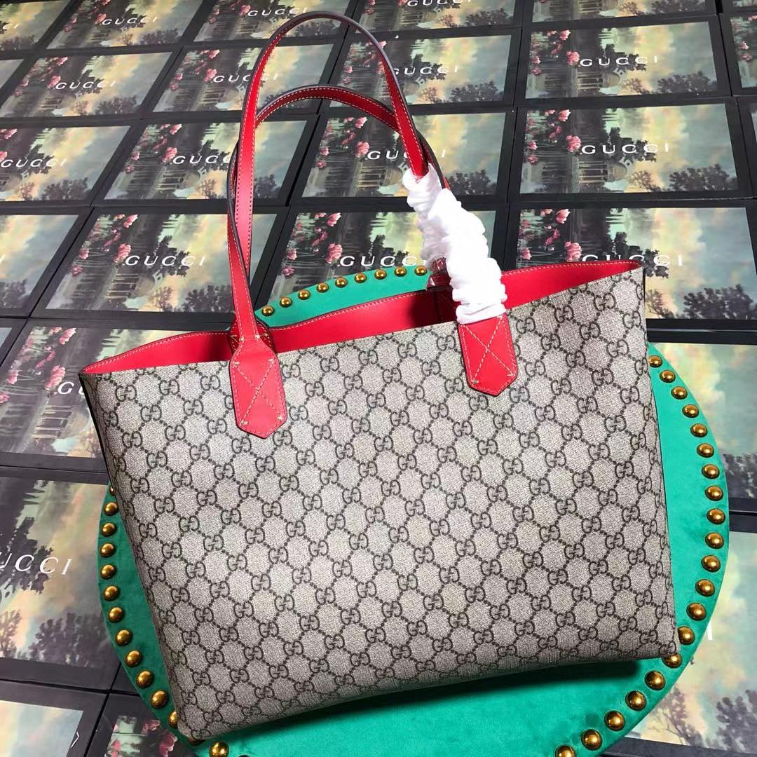 Gucci Wendetasche aus Leder mit GG-Print, mittelgroß - EUR FASHION