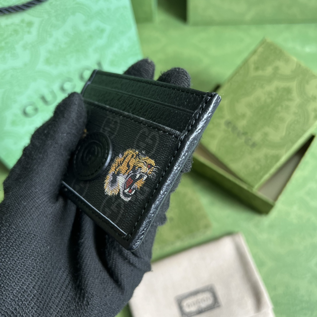 Gucci-Kartenetui mit Tiger-Print (10–7 cm) - EUR FASHION