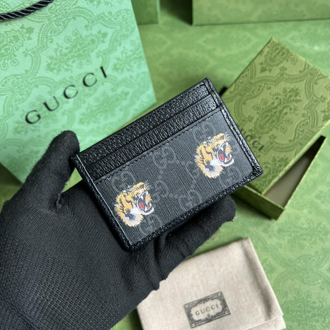 Gucci-Kartenetui mit Tiger-Print (10–7 cm) - EUR FASHION