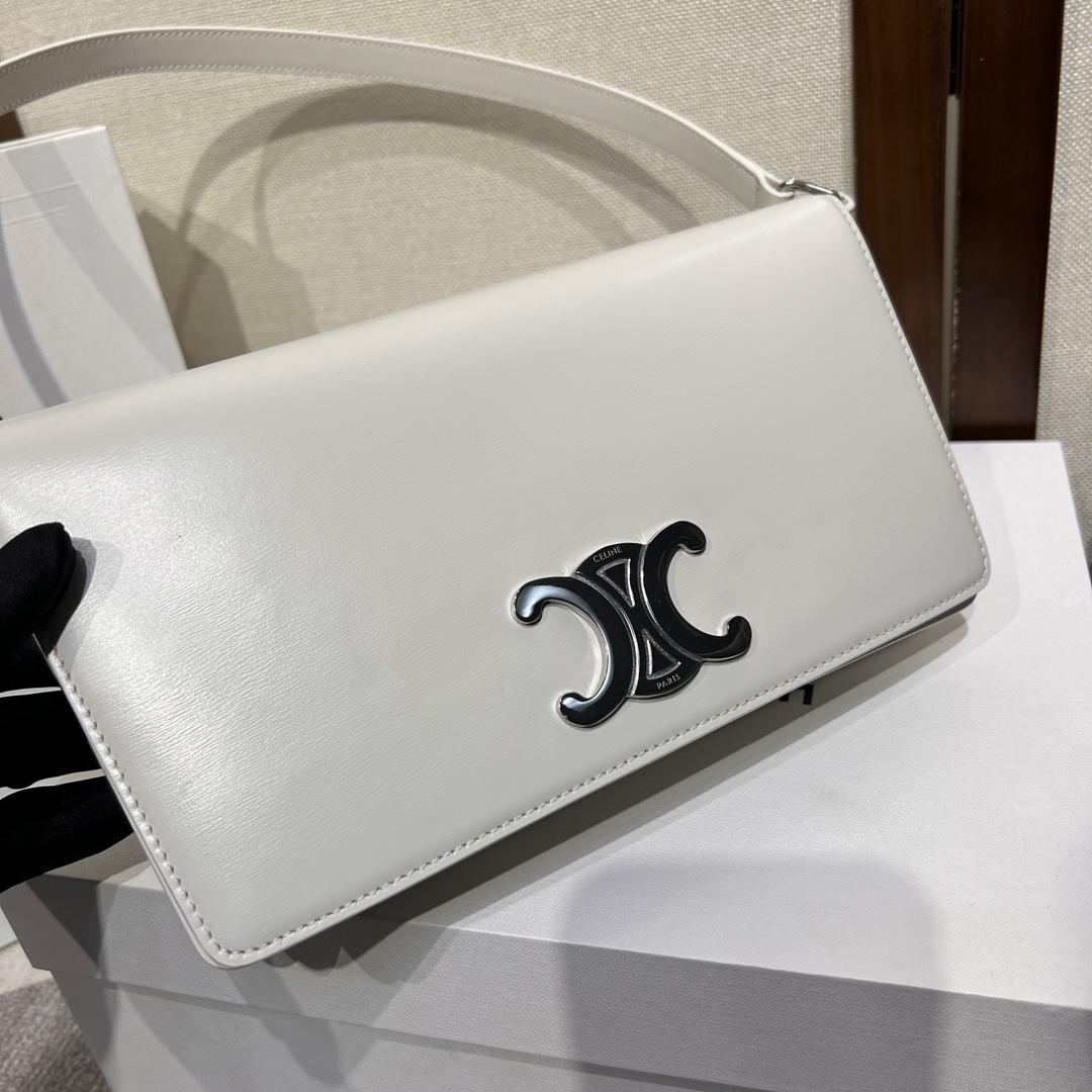Celine Trapeze Triomphe Tasche aus glänzendem Kalbsleder - EUR FASHION