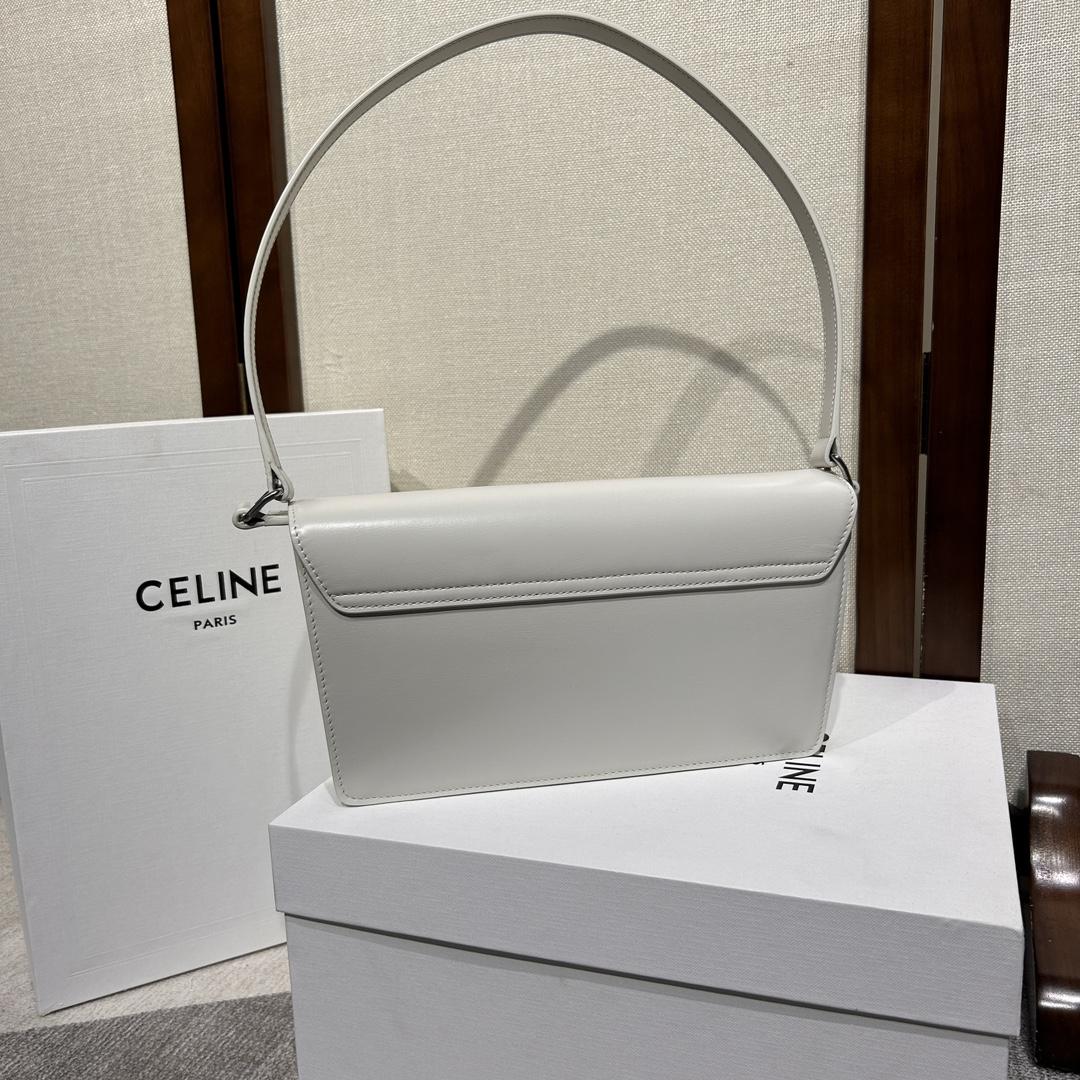 Celine Trapeze Triomphe Tasche aus glänzendem Kalbsleder - EUR FASHION