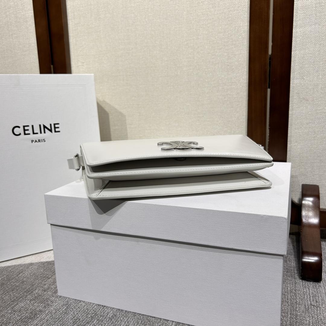 Celine Trapeze Triomphe Tasche aus glänzendem Kalbsleder - EUR FASHION