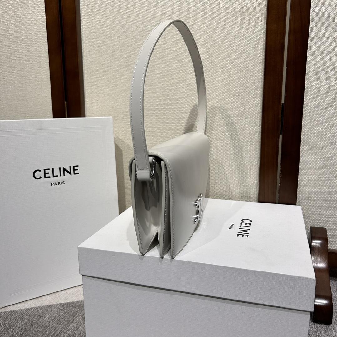 Celine Trapeze Triomphe Tasche aus glänzendem Kalbsleder - EUR FASHION