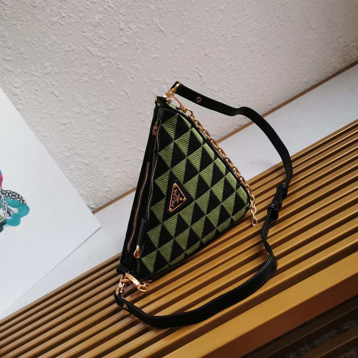 Prada Symbole Minitasche aus Leder und Stoff (26-16-13 cm) - EUR FASHION