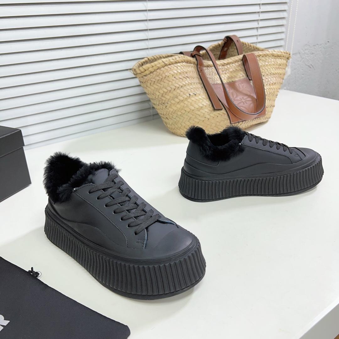 JIl Sander Ledersneaker mit vulkanisierter Gummisohle - EUR FASHION