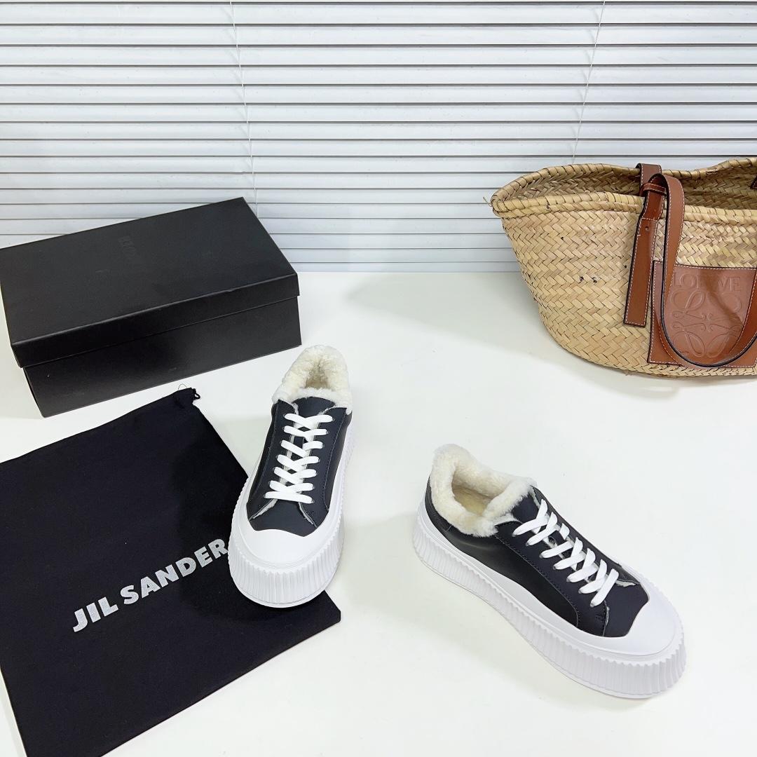 JIl Sander Ledersneaker mit vulkanisierter Gummisohle - EUR FASHION