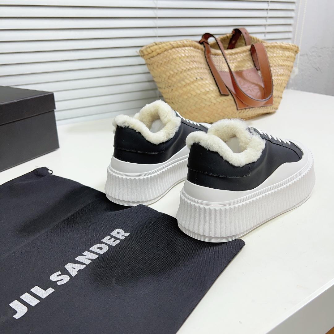 JIl Sander Ledersneaker mit vulkanisierter Gummisohle - EUR FASHION