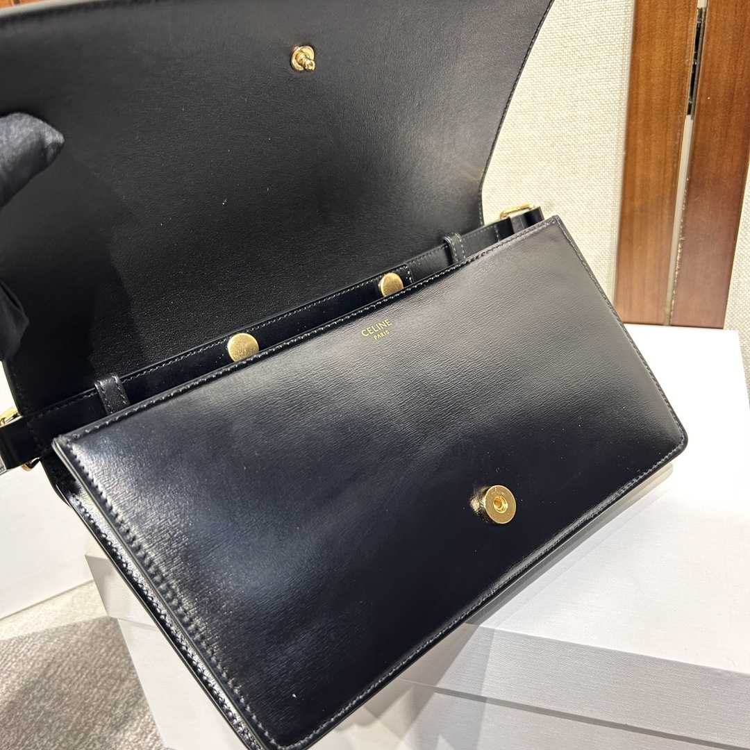Celine Trapeze Triomphe Tasche aus glänzendem Kalbsleder - EUR FASHION