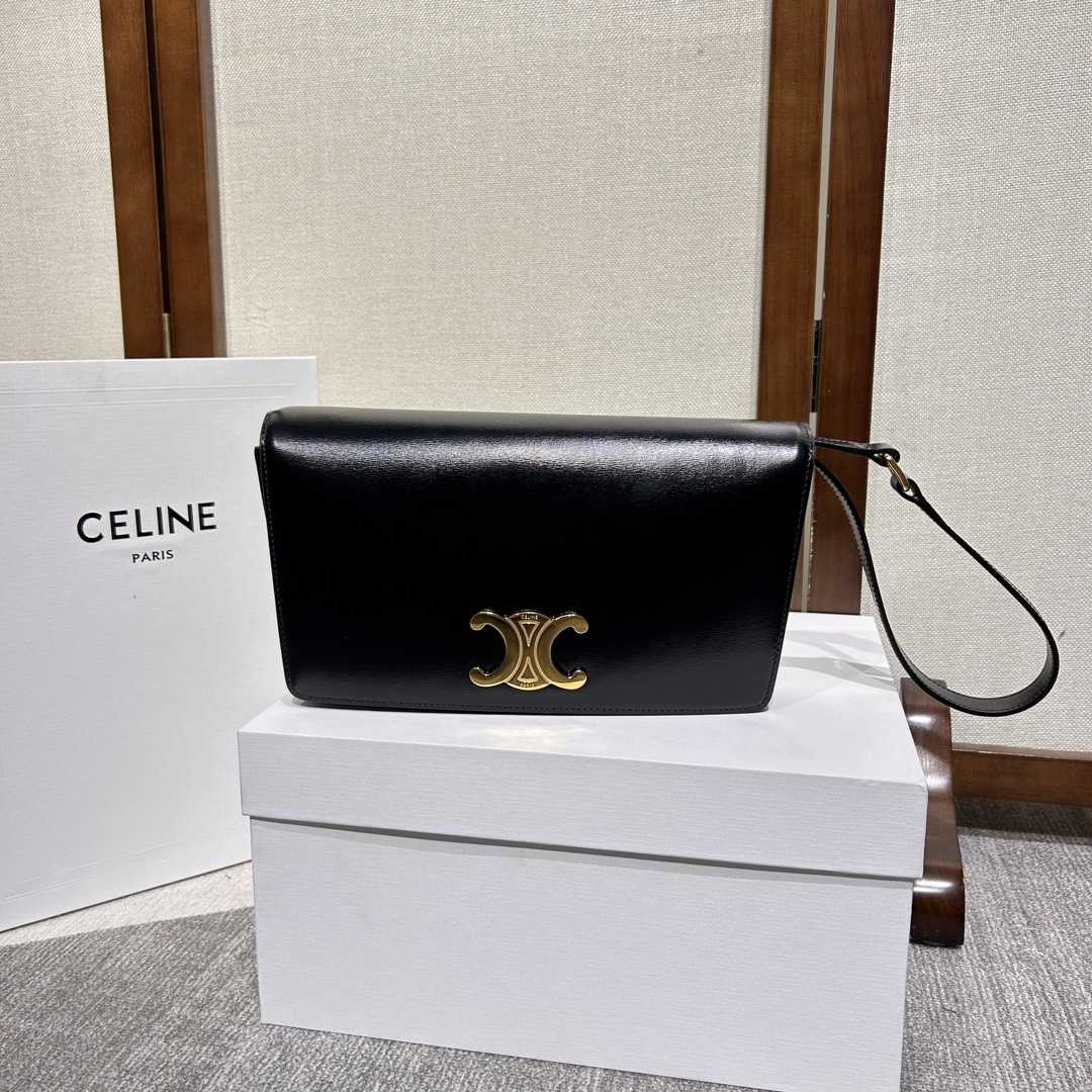 Celine Trapeze Triomphe Tasche aus glänzendem Kalbsleder - EUR FASHION