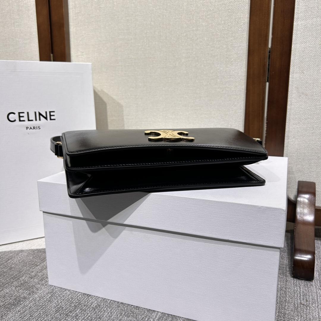 Celine Trapeze Triomphe Tasche aus glänzendem Kalbsleder - EUR FASHION