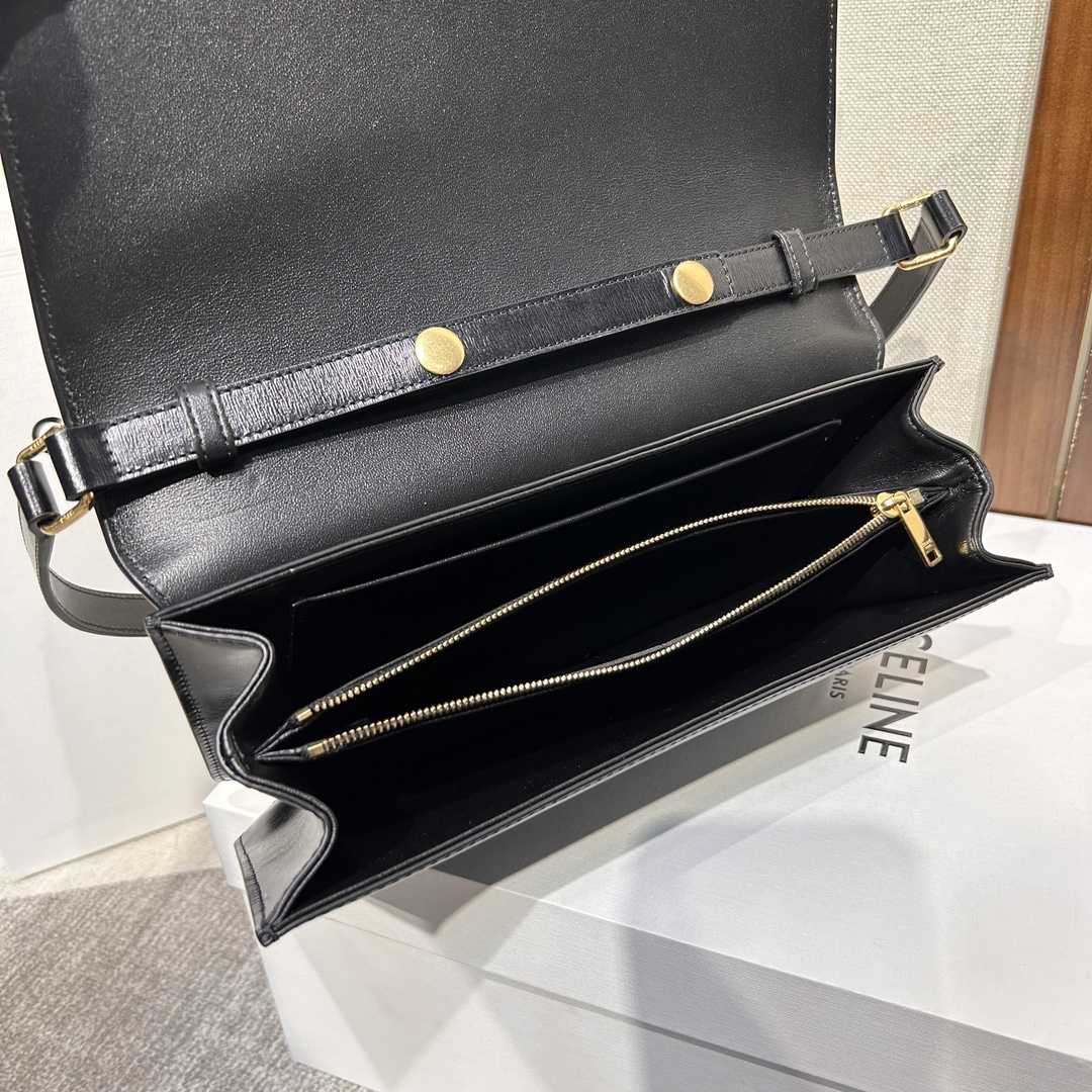 Celine Trapeze Triomphe Tasche aus glänzendem Kalbsleder - EUR FASHION