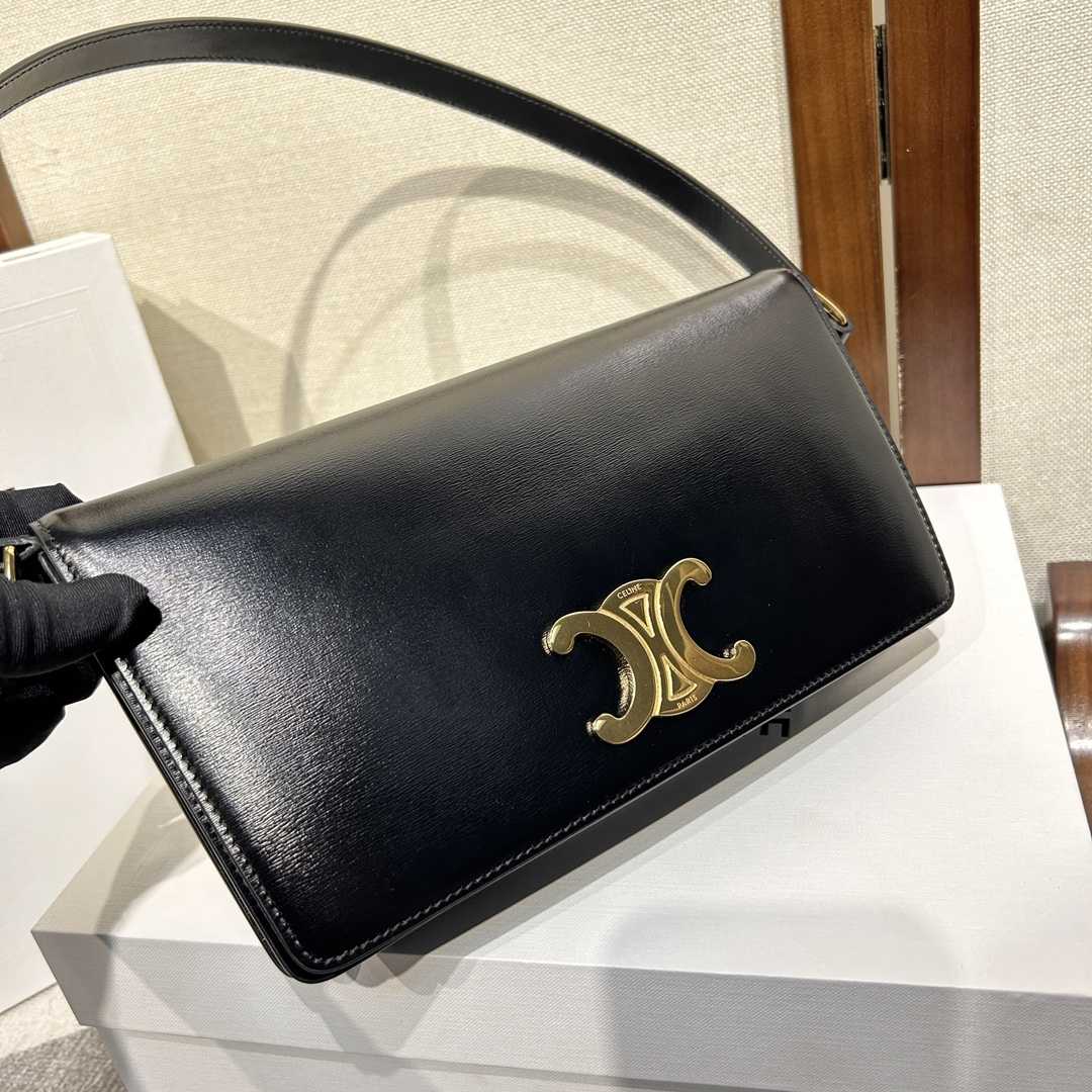 Celine Trapeze Triomphe Tasche aus glänzendem Kalbsleder - EUR FASHION