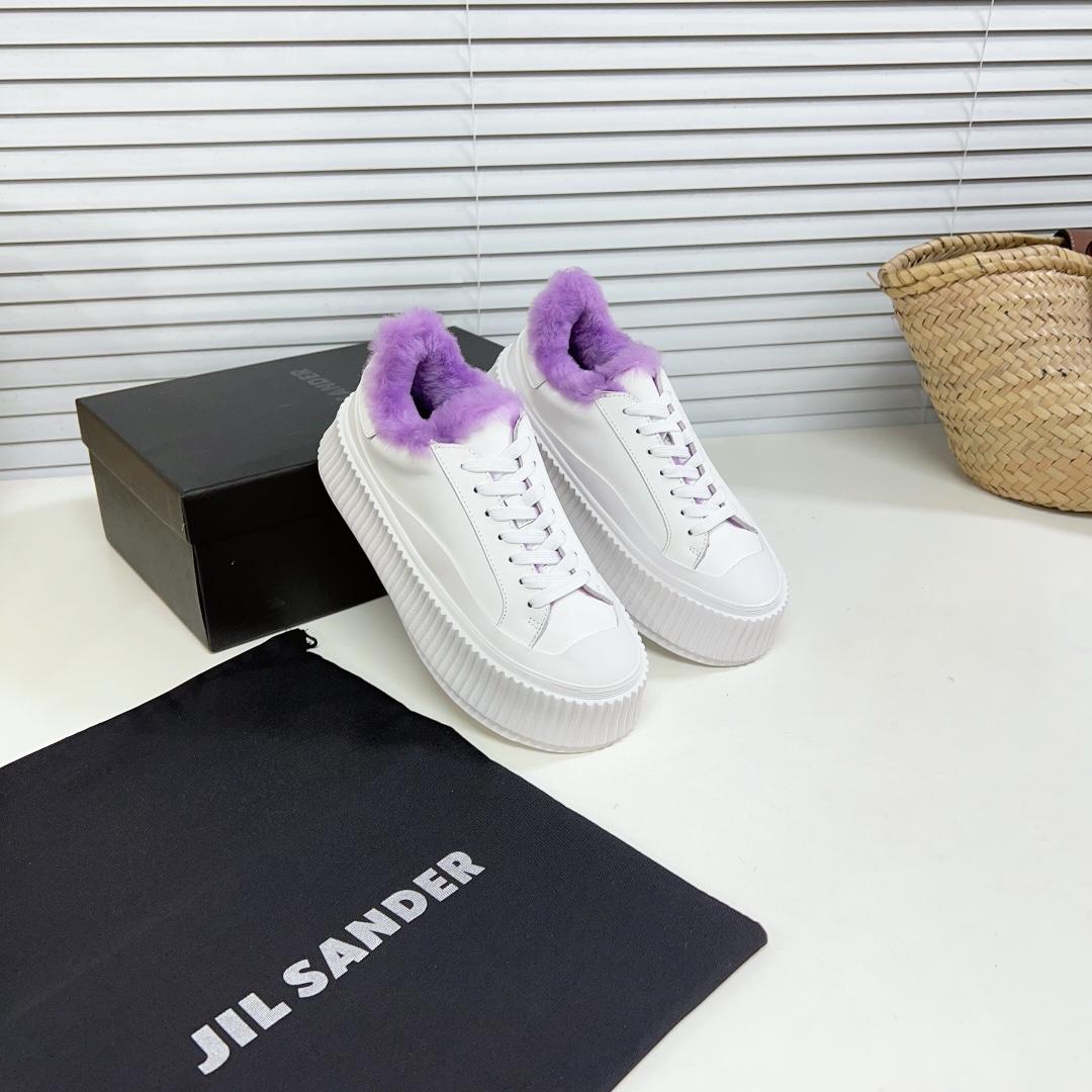 JIl Sander Ledersneaker mit vulkanisierter Gummisohle - EUR FASHION