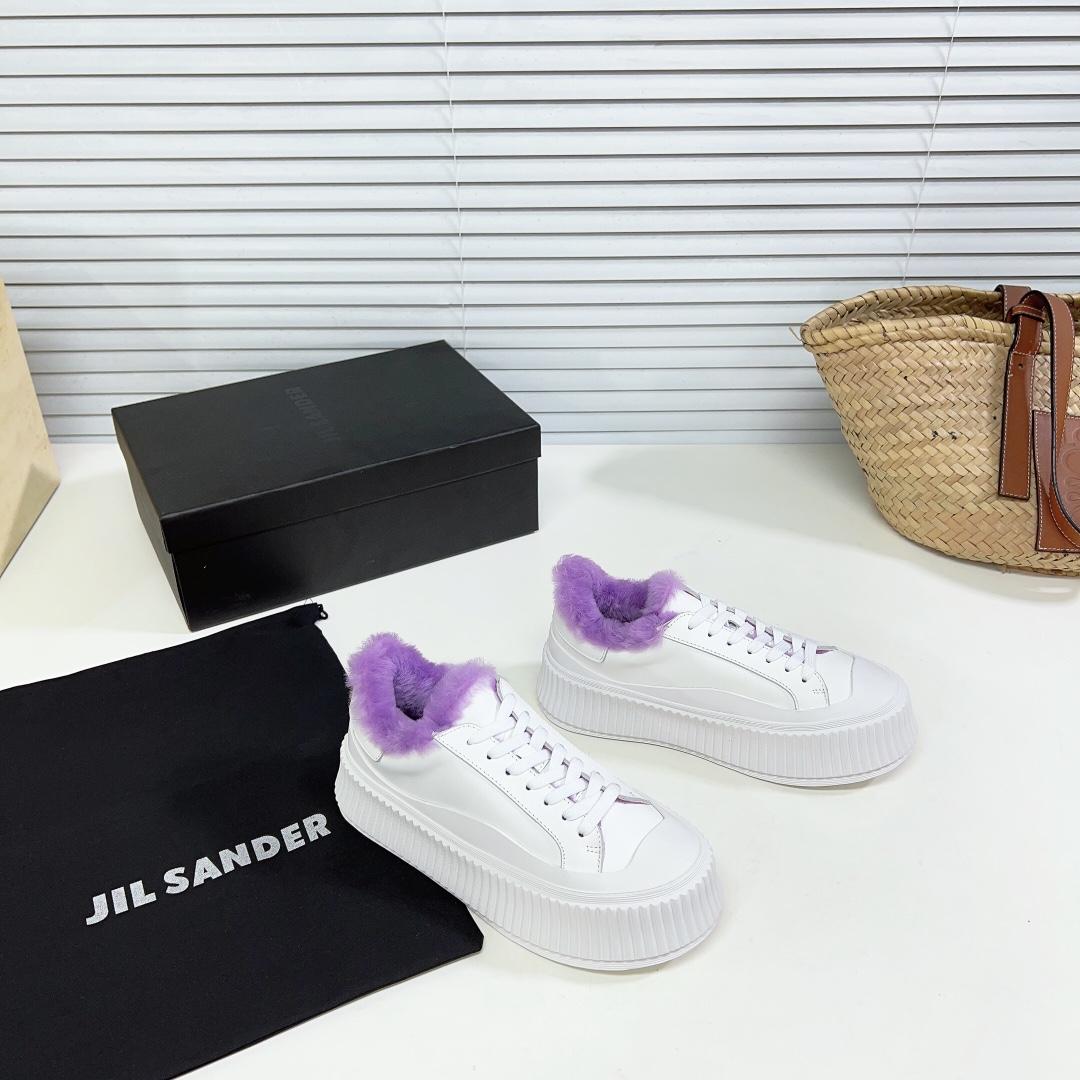 JIl Sander Ledersneaker mit vulkanisierter Gummisohle - EUR FASHION