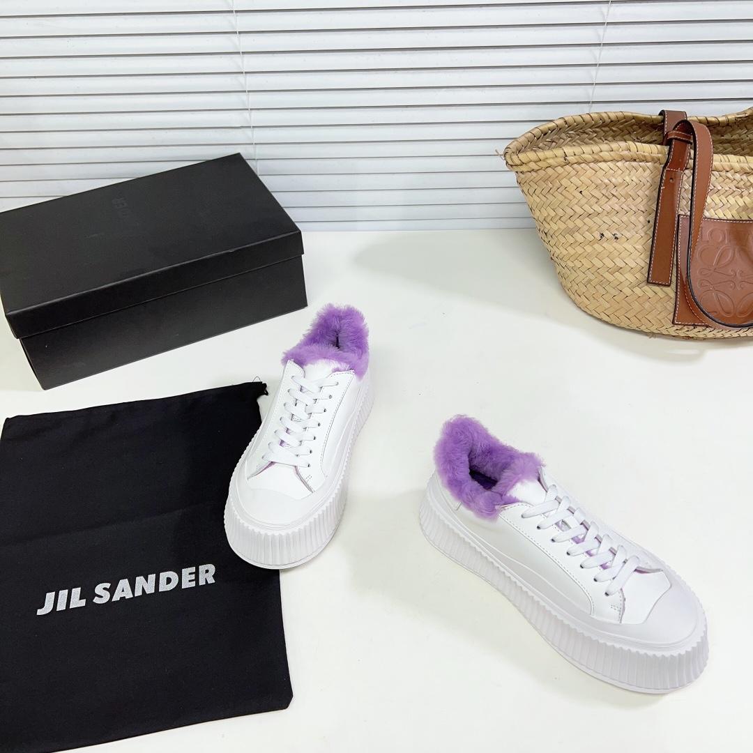 JIl Sander Ledersneaker mit vulkanisierter Gummisohle - EUR FASHION