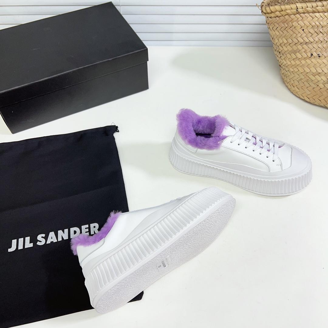 JIl Sander Ledersneaker mit vulkanisierter Gummisohle - EUR FASHION