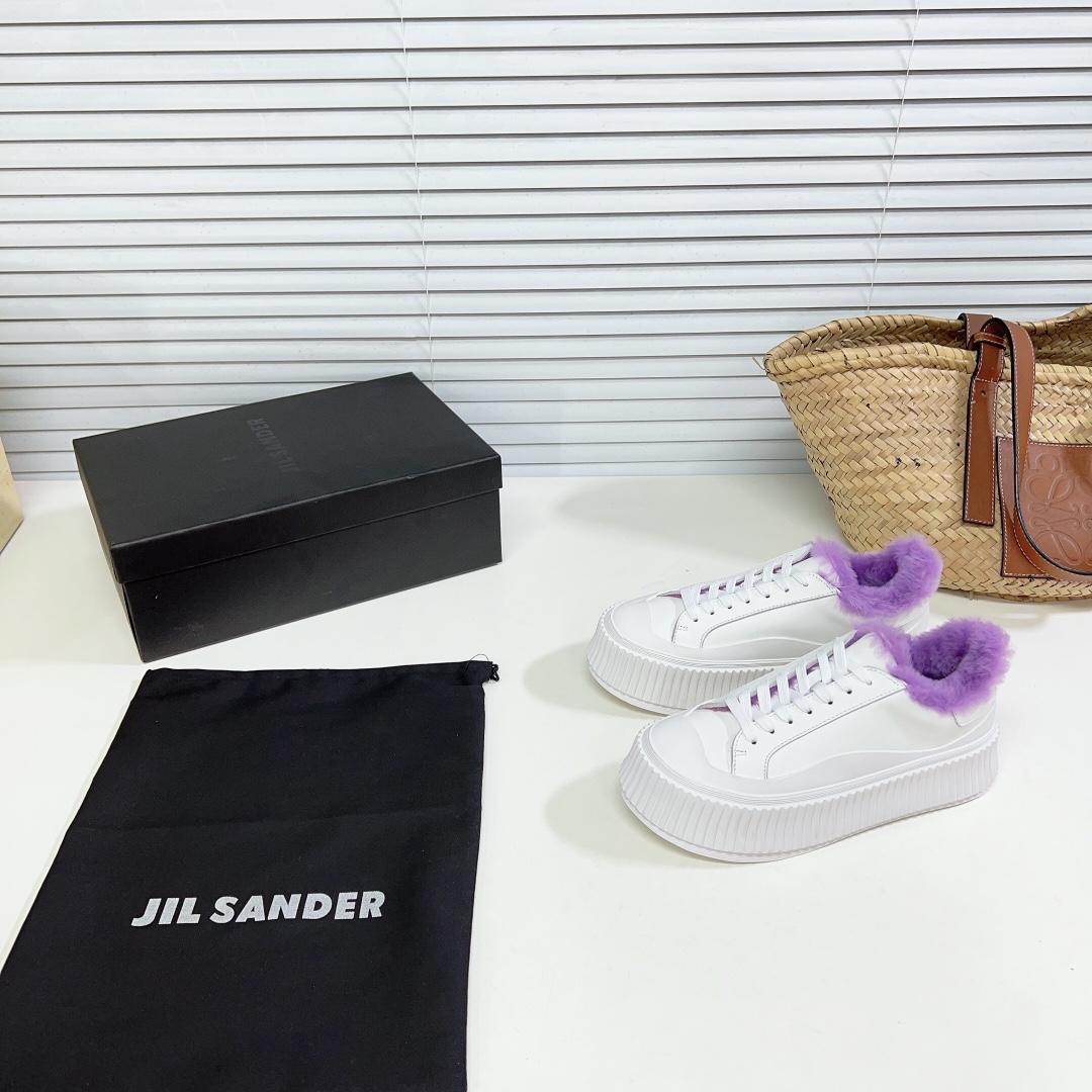 JIl Sander Ledersneaker mit vulkanisierter Gummisohle - EUR FASHION