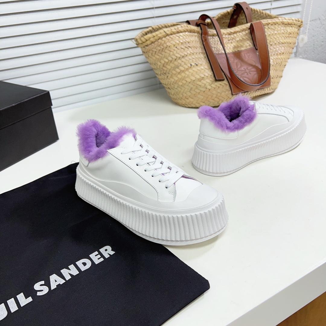 JIl Sander Ledersneaker mit vulkanisierter Gummisohle - EUR FASHION