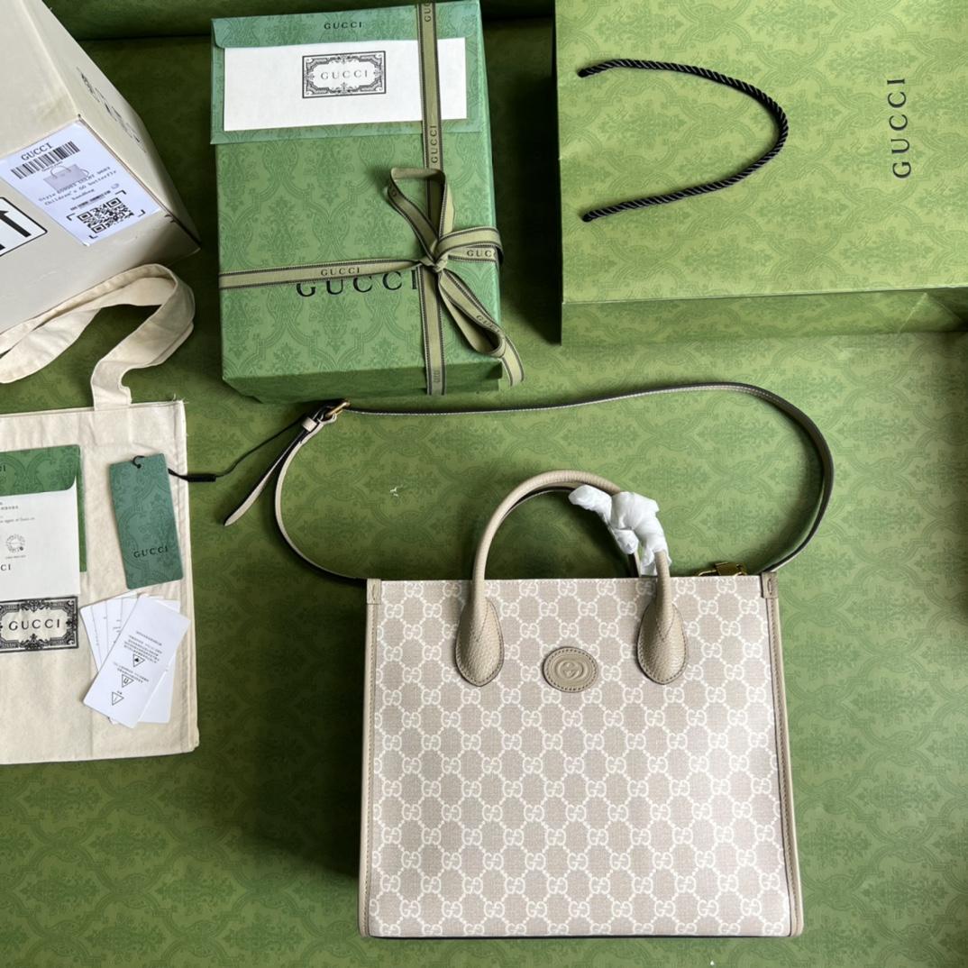 Kleine Gucci-Tragetasche mit ineinandergreifendem G (31–26,5–14 cm) - EUR FASHION