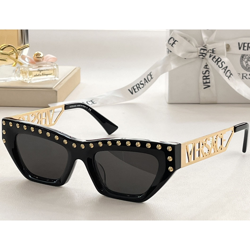 Versace 90er Jahre Vintage Logo Cat-Eye-Sonnenbrille VE4967 - EUR FASHION