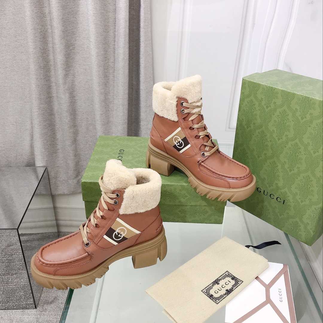 Gucci Damen-Stiefel mit ineinandergreifenden G-Streifen - EUR FASHION