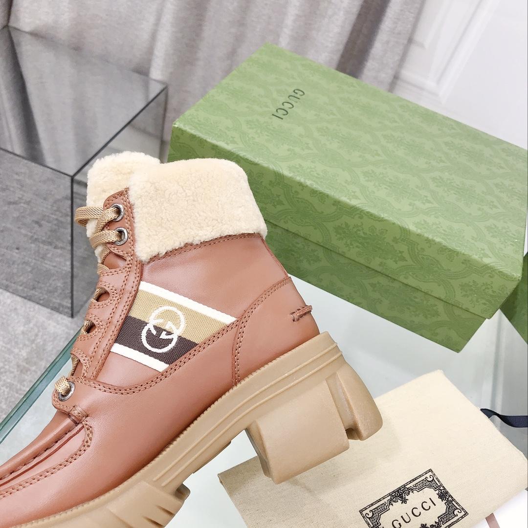 Gucci Damen-Stiefel mit ineinandergreifenden G-Streifen - EUR FASHION