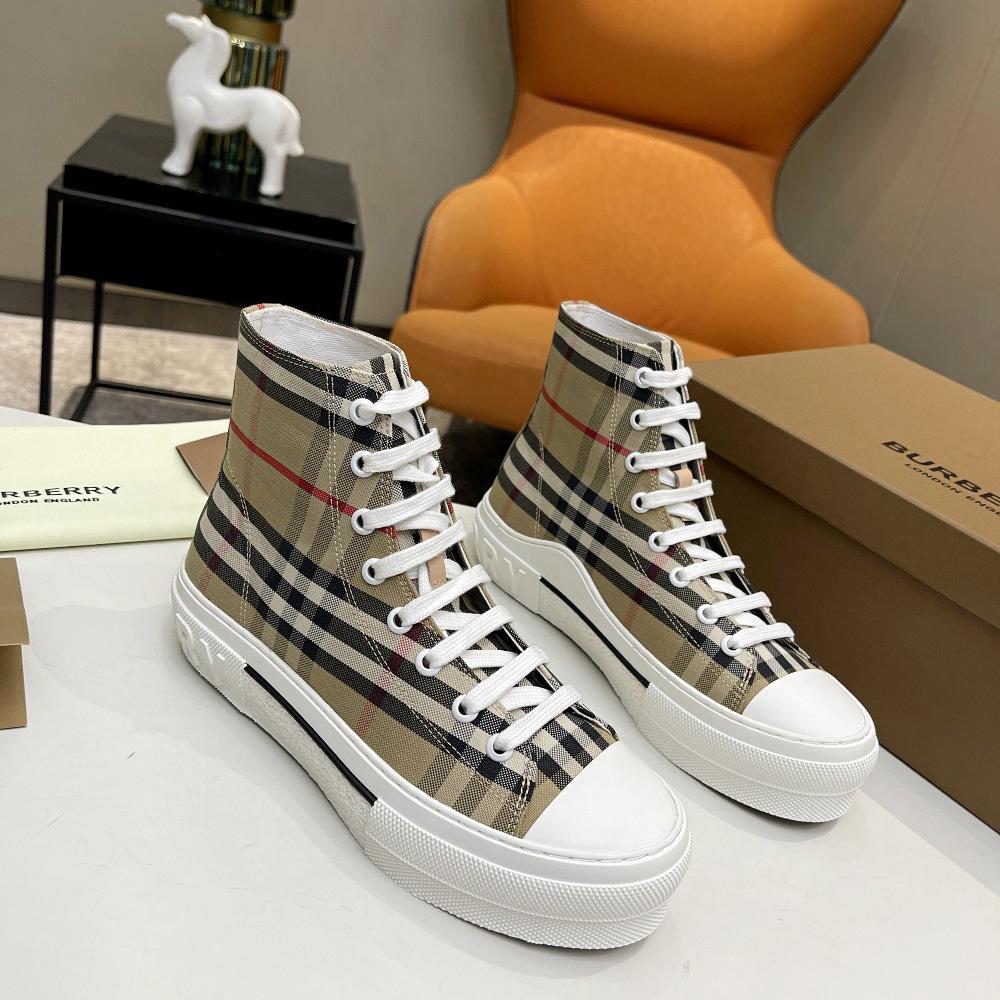 Burberry High-Top-Sneaker aus Baumwolle mit Vintage-Check - EUR FASHION