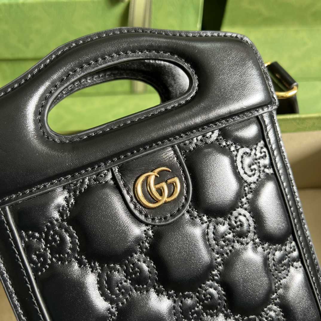 Gucci GG Matelassé Minitasche mit Griff oben (14–23–4,5 cm) - EUR FASHION
