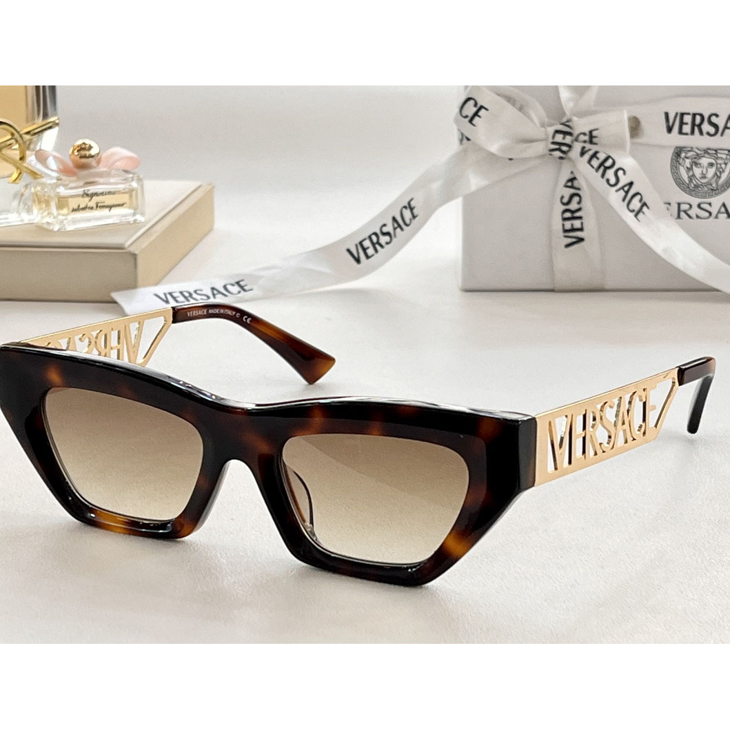 Versace 90er Jahre Vintage Logo Cat-Eye-Sonnenbrille VE4967 - EUR FASHION