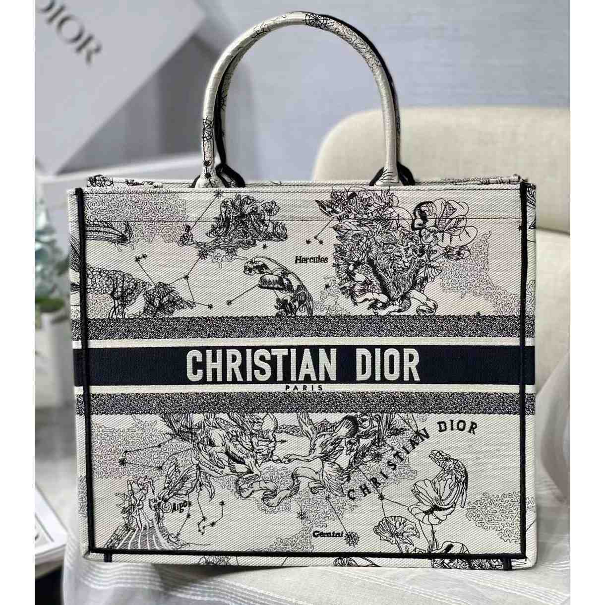 Dior Oblique bestickte Buchtasche (41,5–25–18 cm) - EUR FASHION