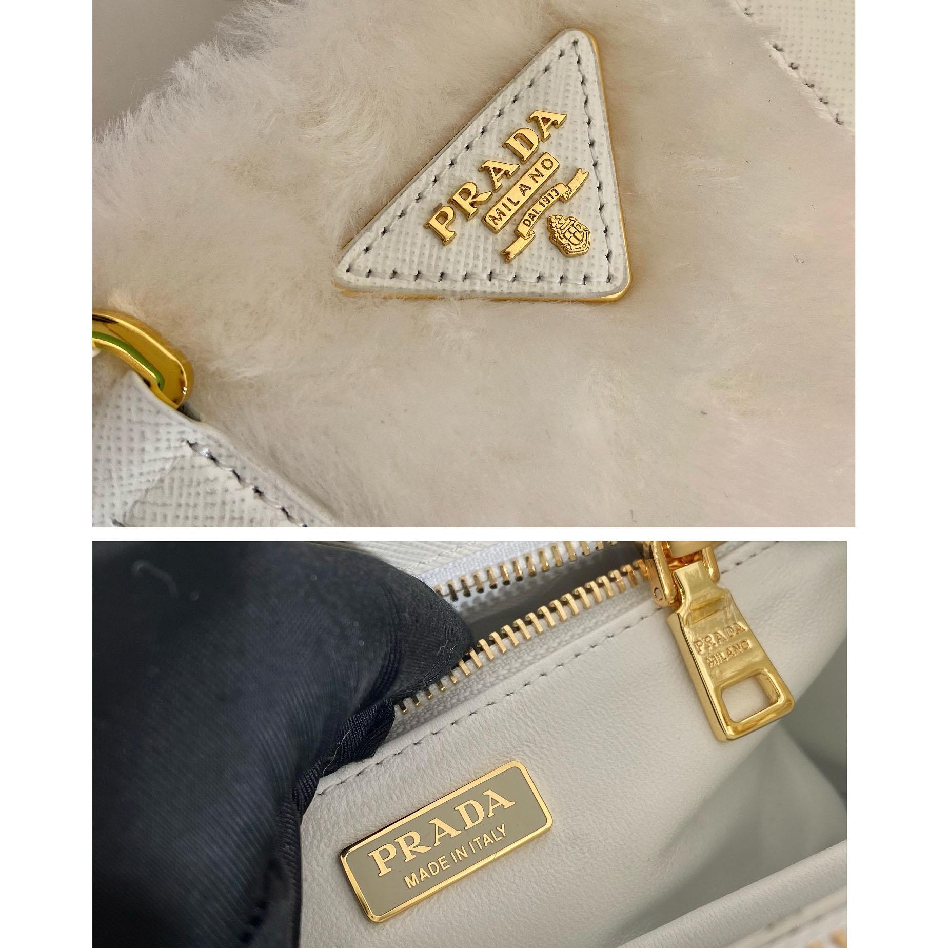 Prada Galleria Shearling Mini-Tasche - EUR FASHION