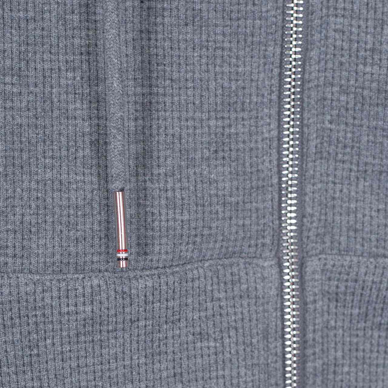 Thom Browne 4-Bar-Kapuzenpullover aus Baumwolle mit Reißverschluss - EUR FASHION
