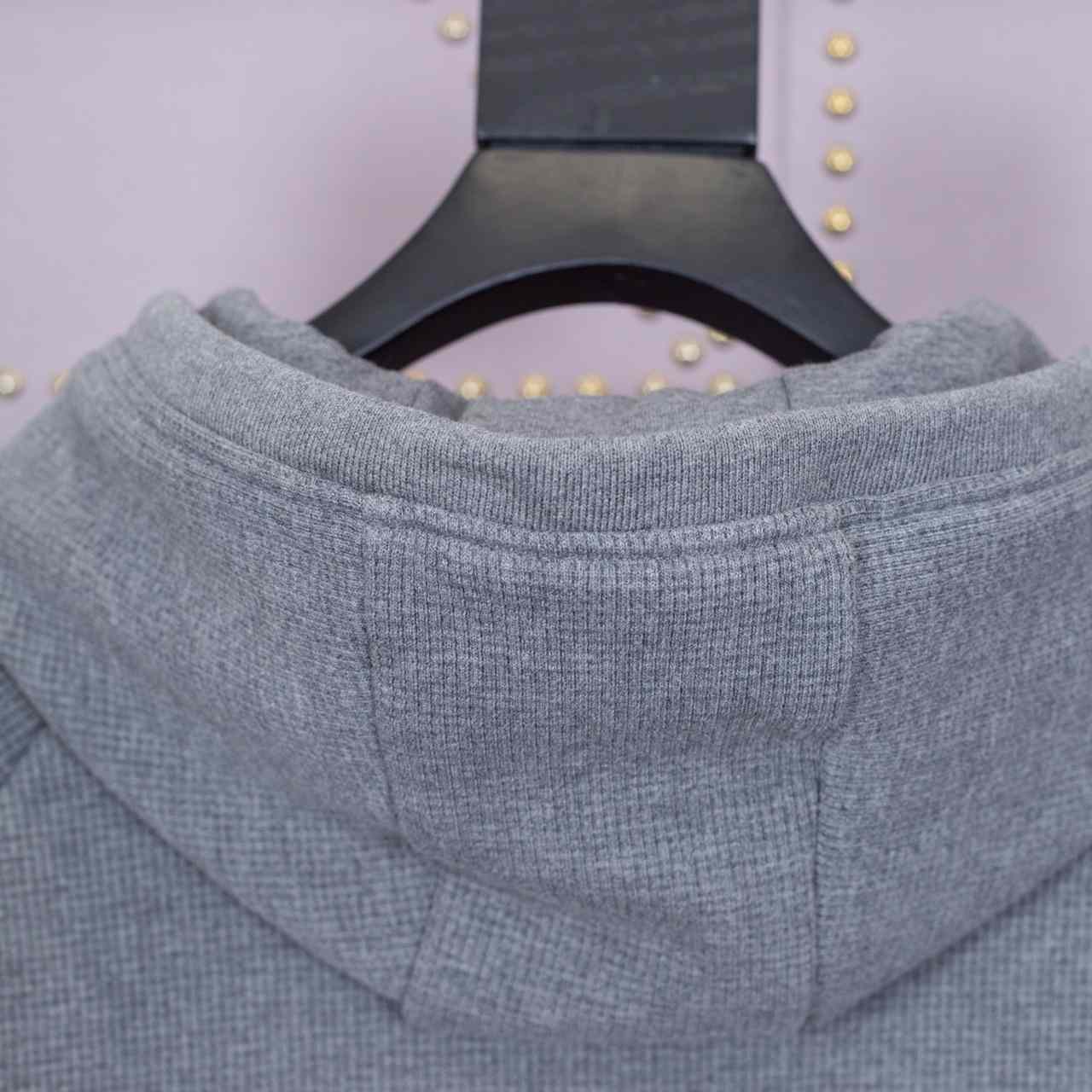 Thom Browne 4-Bar-Kapuzenpullover aus Baumwolle mit Reißverschluss - EUR FASHION