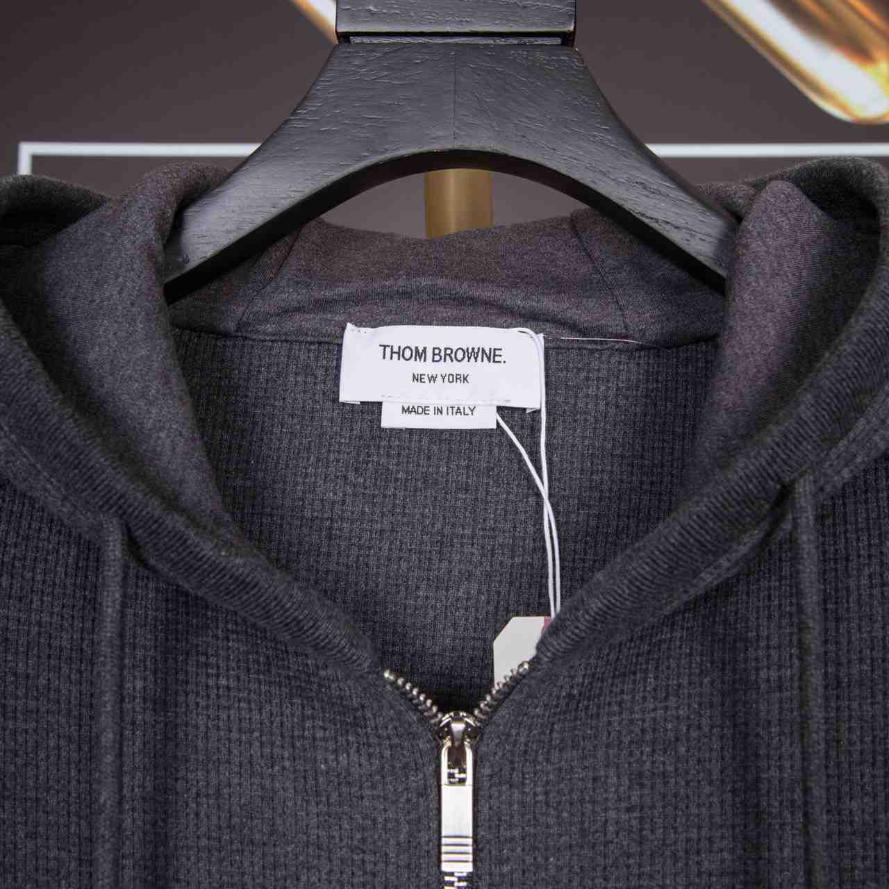 Thom Browne 4-Bar-Kapuzenpullover aus Baumwolle mit Reißverschluss - EUR FASHION