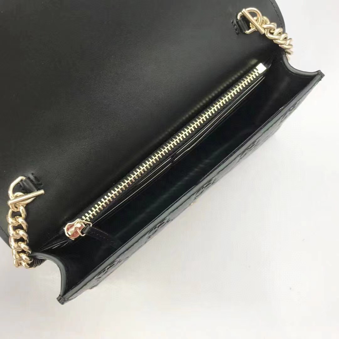 Gucci Guccissima Icon Chain Wallet Schwarz (20-13-6cm) - EUR FASHION